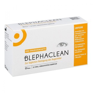 德国西亚blephaclean眼睑清洁湿巾睑缘睑板腺堵塞干眼护理疏通