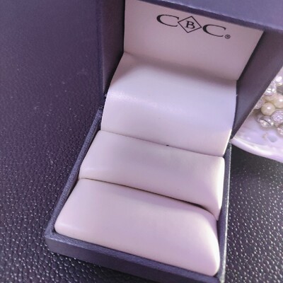 精美高档cbc原单灰色耳钉盒戒指盒饰品盒