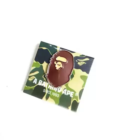 In Stock Trendy Brand B@Pe Monkey Head Brooch Badge