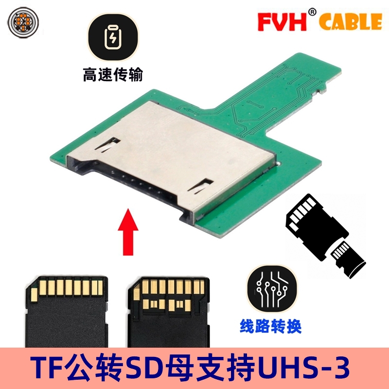 FVH UHS-III SD延长线4K相机SD SDHC SDXC UHS-2读卡导航保护卡EP