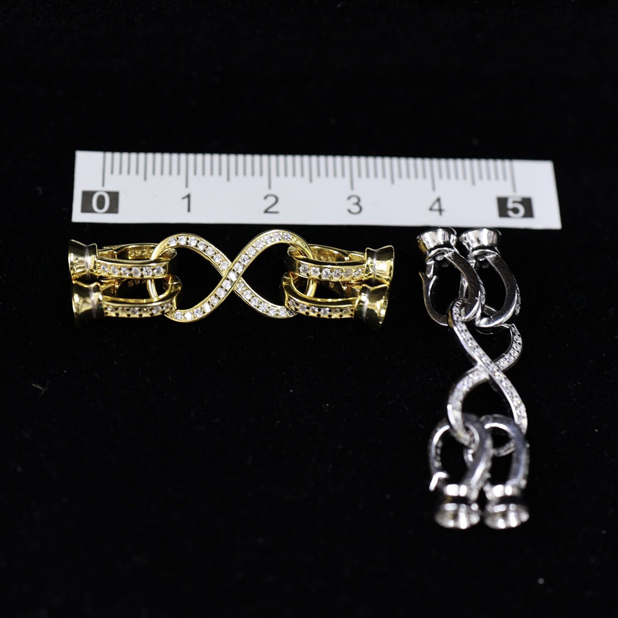 DIY JEWELRY ACCESSORIES  S925 DOUBLE-BREASTED PEARL NECKLACE TWO ROWS OF FIGURE 8 CLASP SINGLE ROW EIGHT NICHE DESIGN