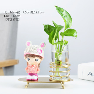 新品绿萝水d培植物玻璃瓶透明养富贵竹插花瓶容器皿小瓶子客厅装