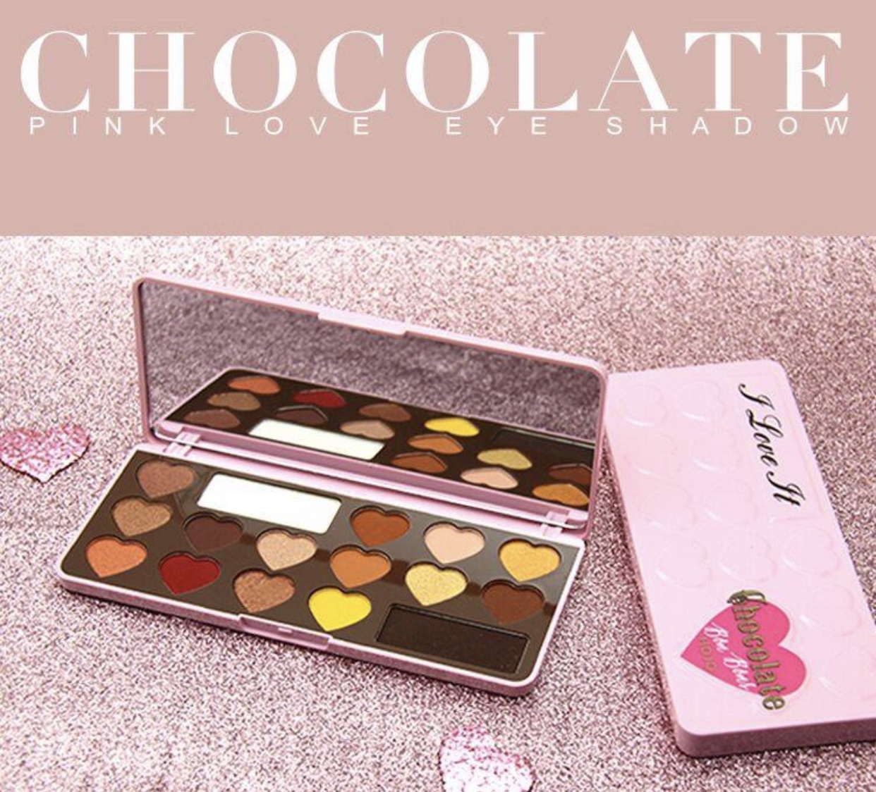 HOJO眼影粉色心形初学者百搭持久