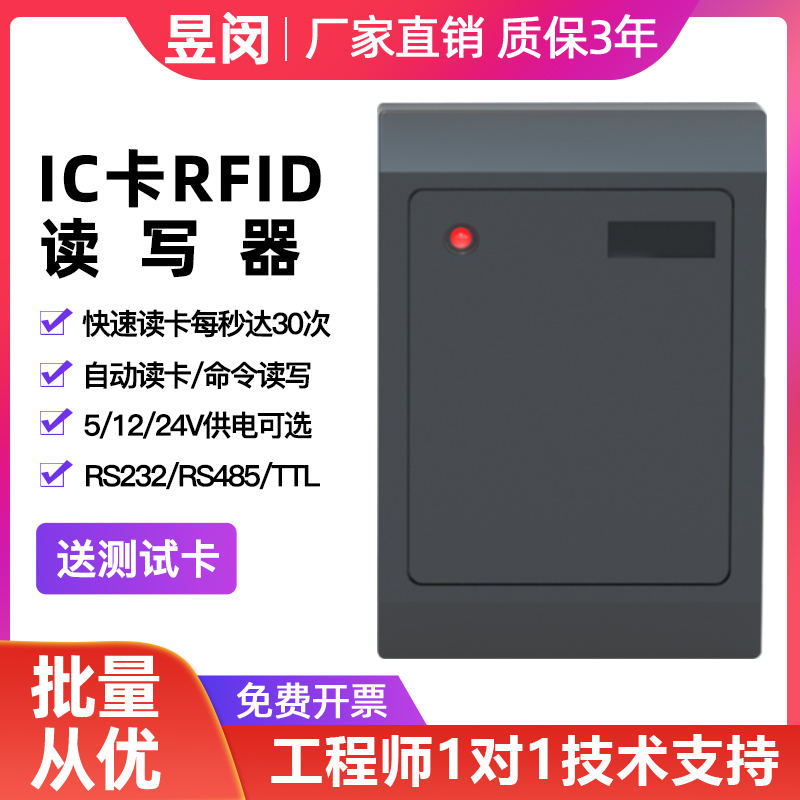 ic卡读r卡器fid读写器高频M1 S50写卡器非接触标签感应发卡器串口