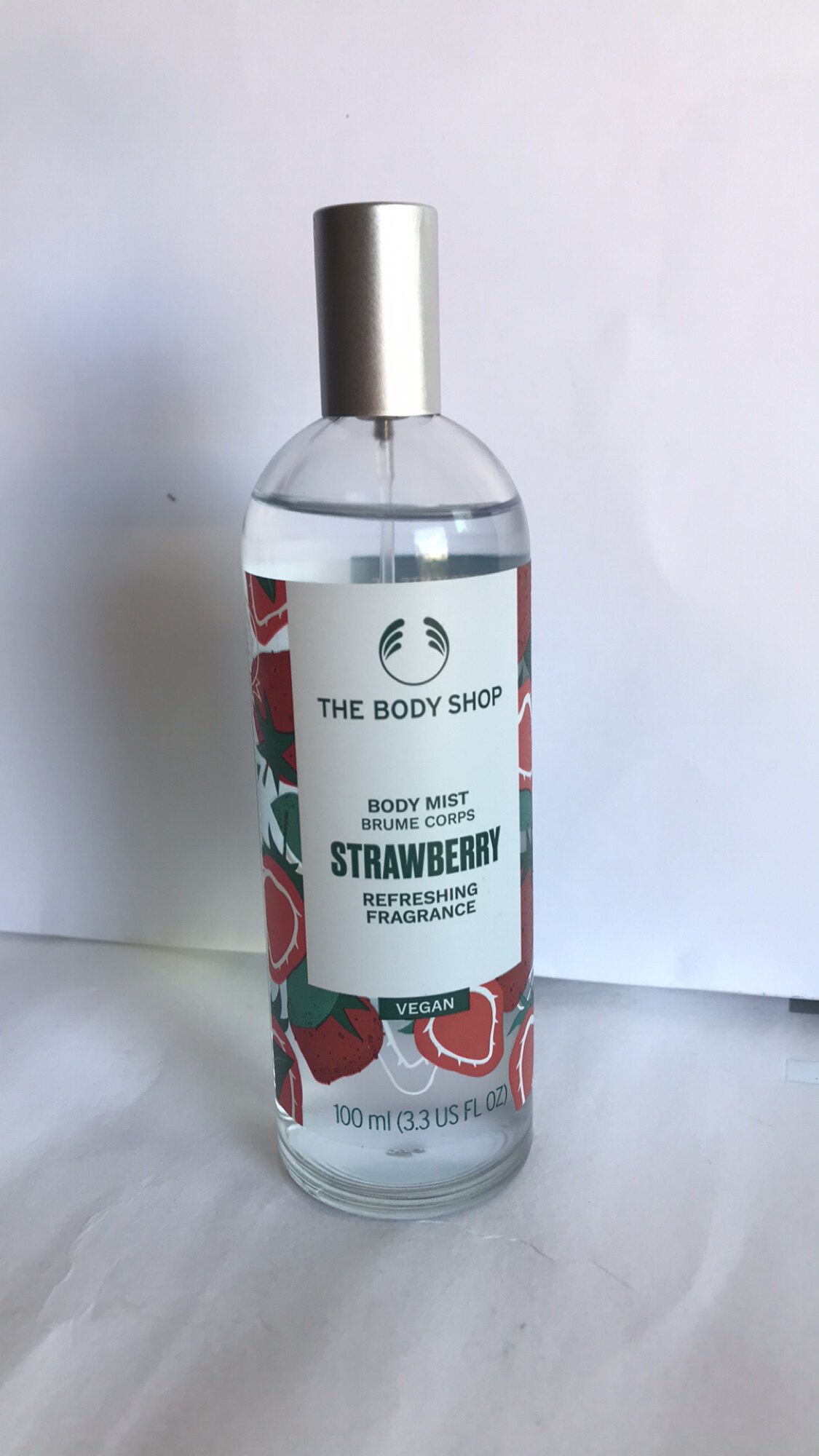 英国The body shop/tbs/美体小铺草莓身体保湿喷雾香水100ml