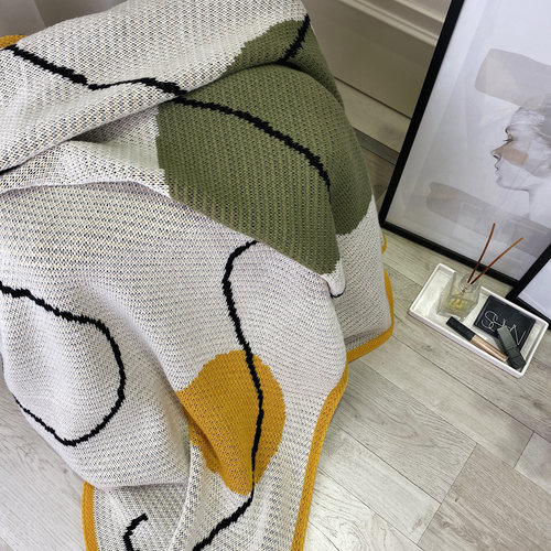 北欧冬季加厚办公室午睡毯披肩毯子毛毯空调沙发毯盖毯日式毛巾被