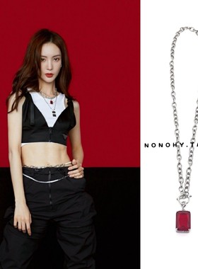 乘风破浪姐姐金晨同款红宝石项链