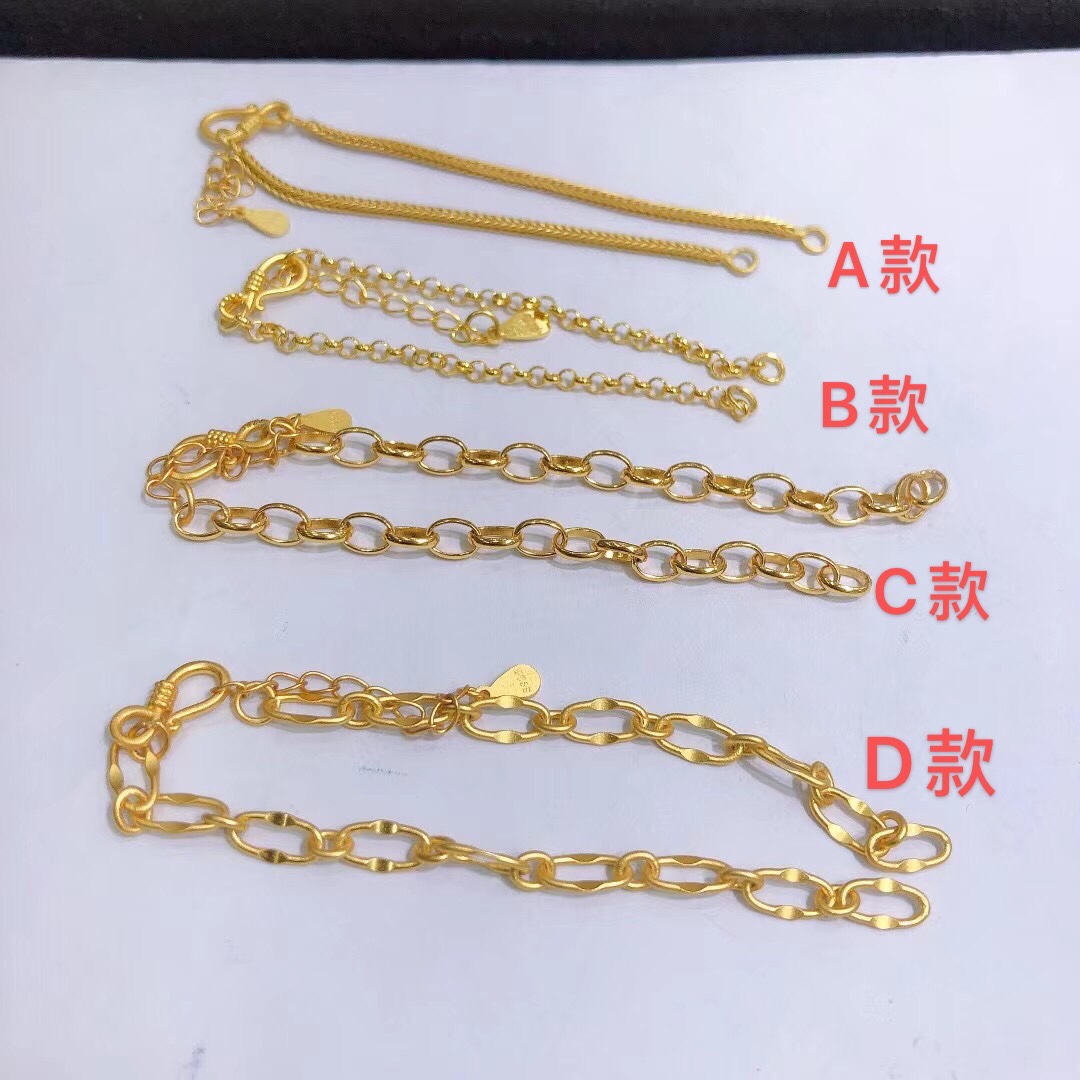 s925纯银古法银万能手链半成品古法金珍珠链o字链条diy饰品复古