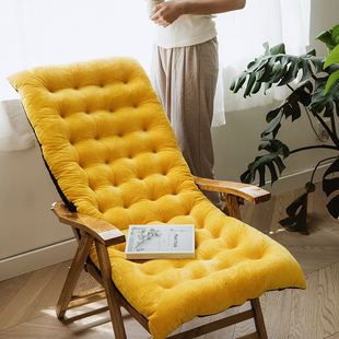 保暖柔软躺椅坐垫靠垫一体摇椅棉垫子加厚秋冬季 折叠椅子懒人椅垫