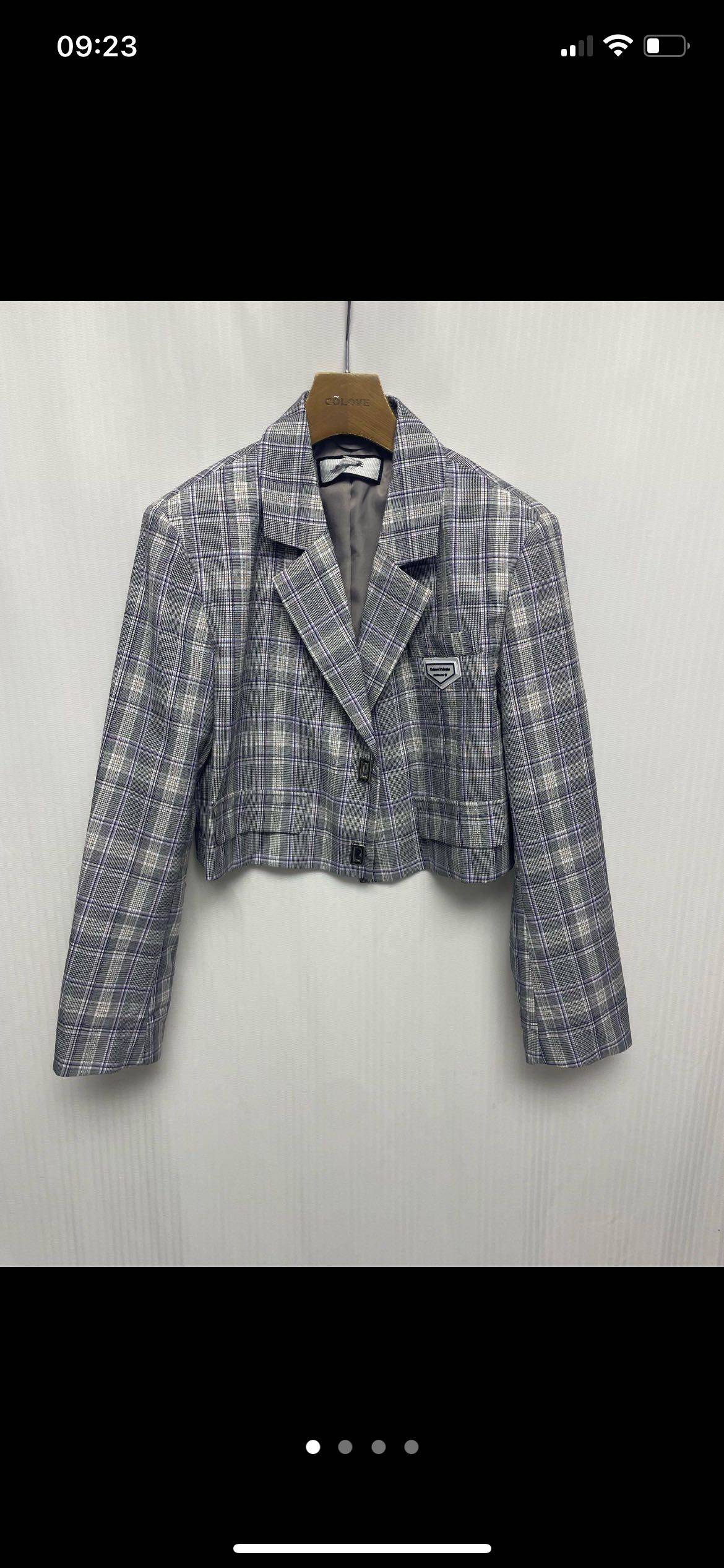 复古格纹短款西装外套女 小个子高腰显瘦休闲西服,女装/女士精品,西装,淘宝优惠券,粉丝福利购,淘宝优惠卷