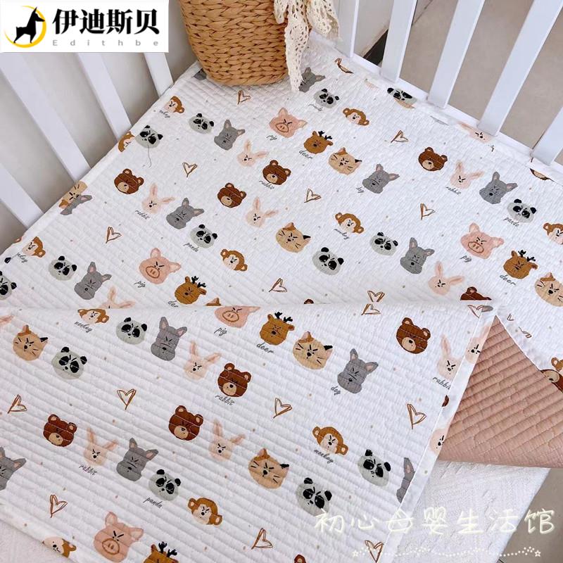 儿童夏季盖单韩国婴儿贴身纯棉小垫子全棉床垫褥子新生儿宝宝床盖