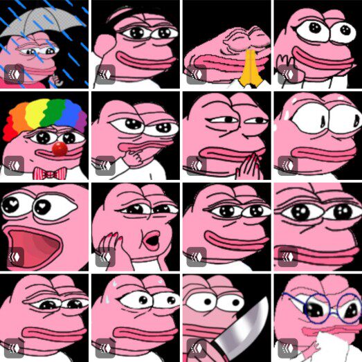 粉色悲伤蛙表情微信动态表情包 40个