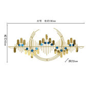 轻奢现代客厅沙发背景墙面装 饰品餐厅立体创意金属壁饰床头挂件