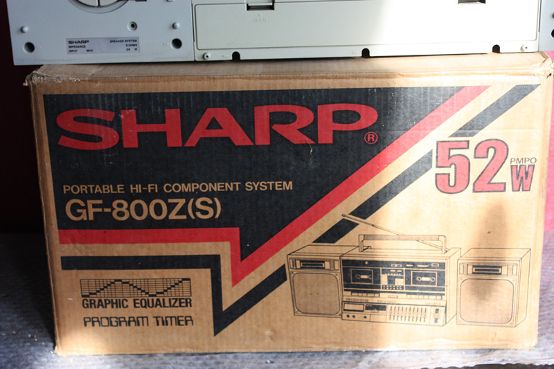 日本进口SHARP/夏普 声宝 GF-800(Z)收录机 98成新 说明书包装.