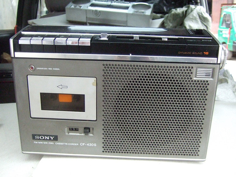 日本Sony/索尼CF-430S单卡收录机 成色好 功能正常 带表头..