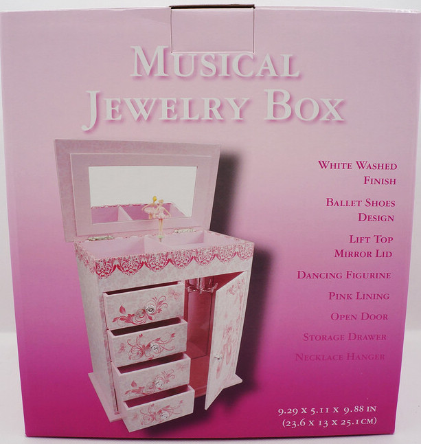 MUSICAL JEWELRY BOX芭蕾舞音乐盒 衣柜式多层首饰盒收纳盒珠宝盒 玩具/童车/益智/积木/模型 八音盒/音乐盒 原图主图