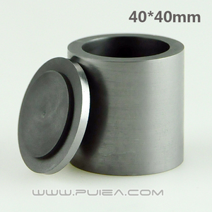 品直形圆形石墨坩埚 40*40mm 带盖 高纯度直形石墨槽 试验冶炼