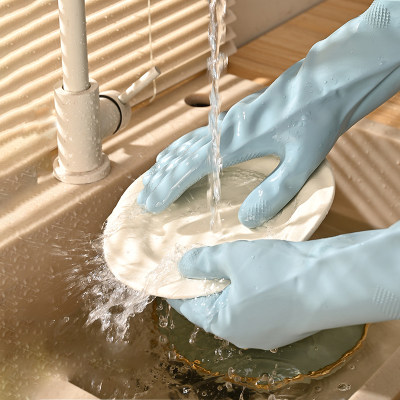 家务清洁乳胶手套洗碗防滑耐用型