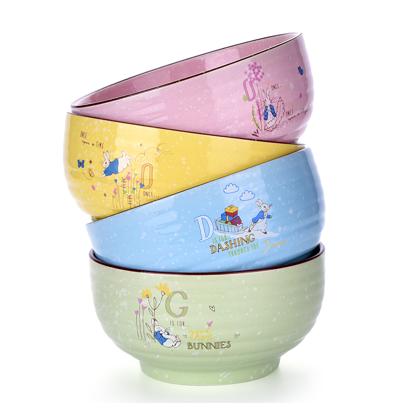 比得兔 Q萌多用大汤碗2件套 绿色/黄色直径16.5cm  PR-T1022-2