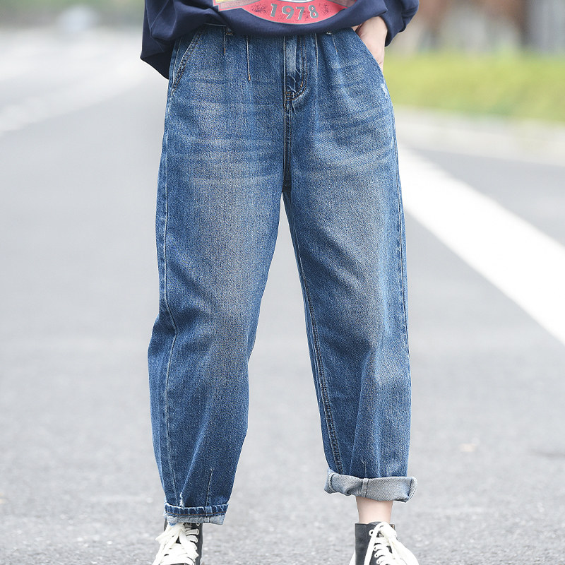 Monday芒宽松牛仔裤女款老爹垮裤