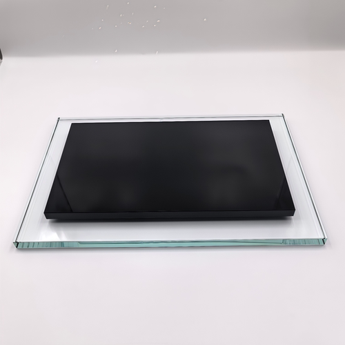 水晶玻璃工艺品托盘茶盘装饰展示托盘烤色原色UV打印气泡双层底座