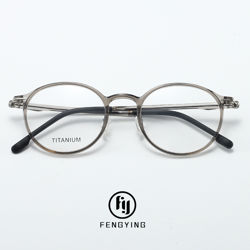 47mm超轻8g塑钢小圆框绿色眼镜架可配高度数近视小脸专用眼镜框女