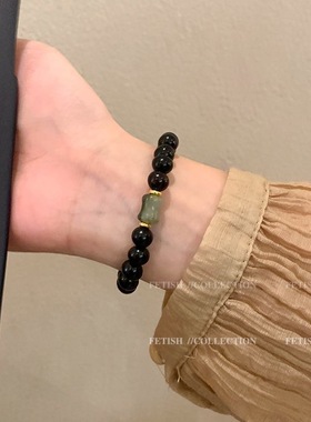 中式设计串珠豆豆手链复