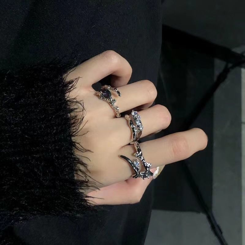 三件套戒指学生女ins潮小