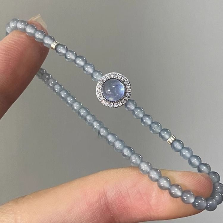 「海上浪花」海蓝宝串珠