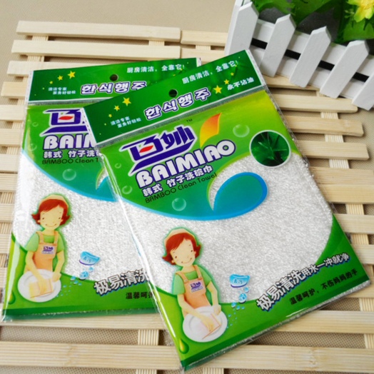 百妙刷碗不沾油小尺寸竹纤维抹布
