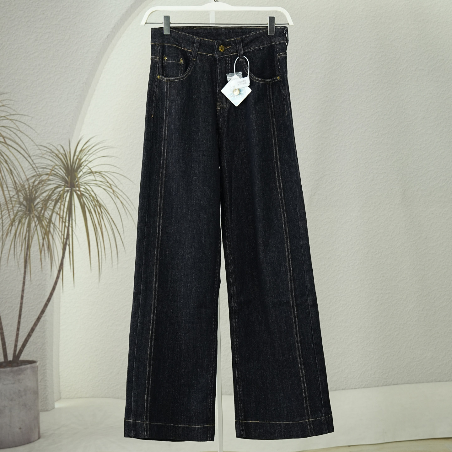 高腰直筒牛仔阔腿裤女长裤2025秋季新款垂感显瘦百搭舒适休闲长裤,女装/女士精品,牛仔裤,淘宝优惠券,粉丝福利购,淘宝优惠卷