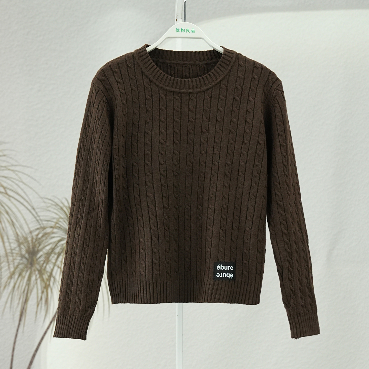 韩版麻花纹圆领套头毛衣女2025冬