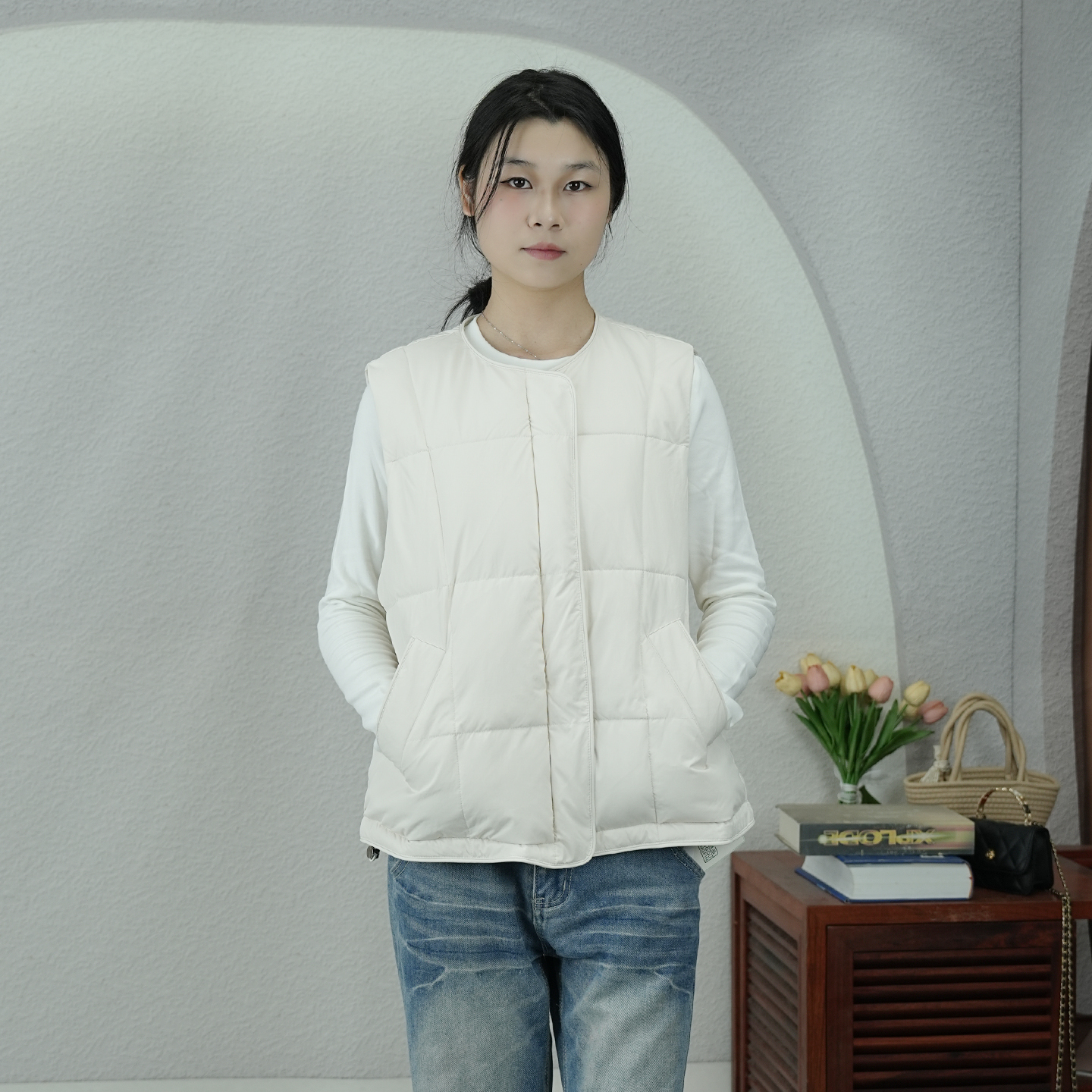 棉服马甲女韩版宽松显瘦2025冬新