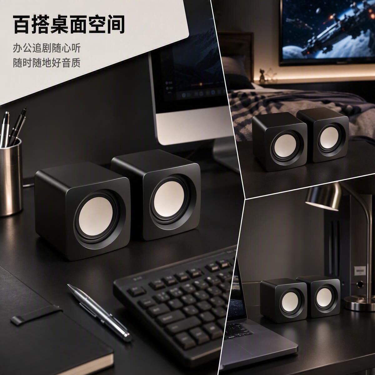电脑外接双喇叭迷你小音箱