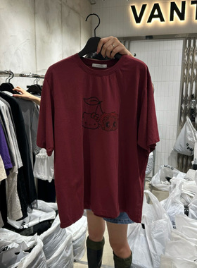 Red1982韩国东大门正品代购 VANTA25秋款新卡通印图短袖T恤