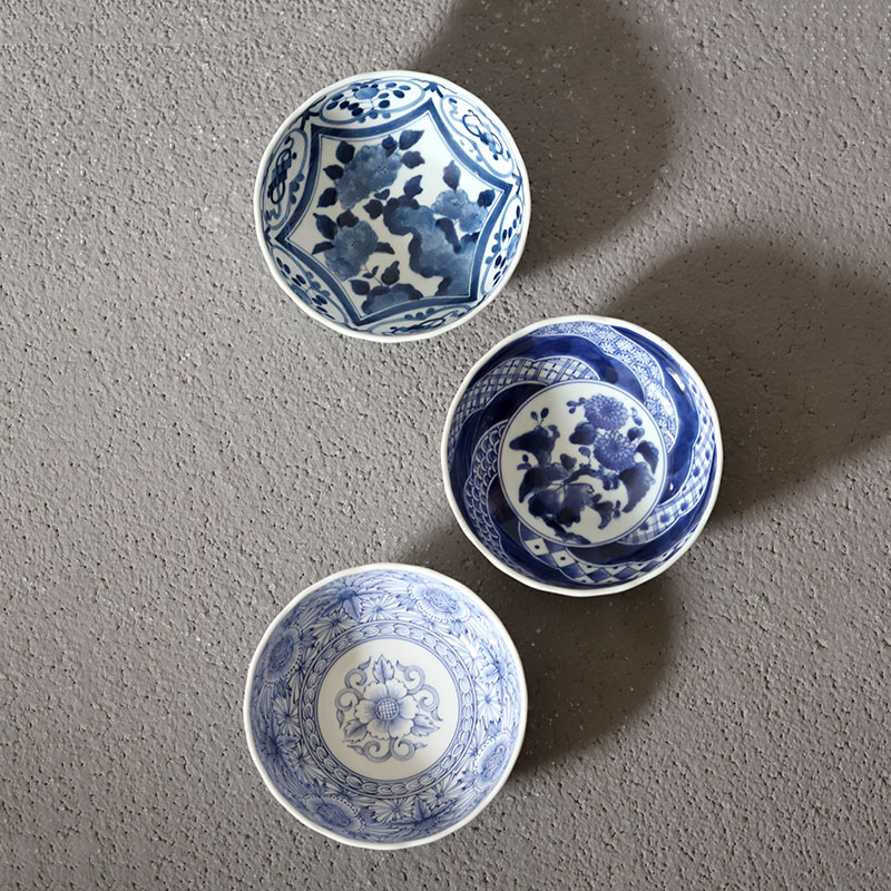 日本进口大碗蓝凛堂清仓餐具饭碗