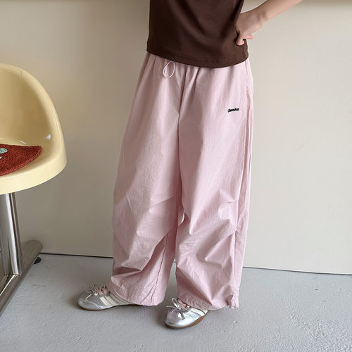 波拉bora儿童装夏季女大童ins风轻薄透气可束脚防晒防蚊休闲长裤