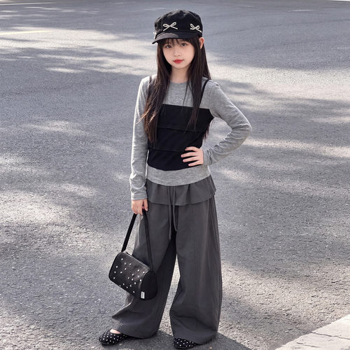 波拉bora女童秋季套装初中生时尚潮流穿搭早秋儿童衣服绝美巨好看