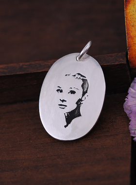 饰品足银复古女士项链挂件吊坠