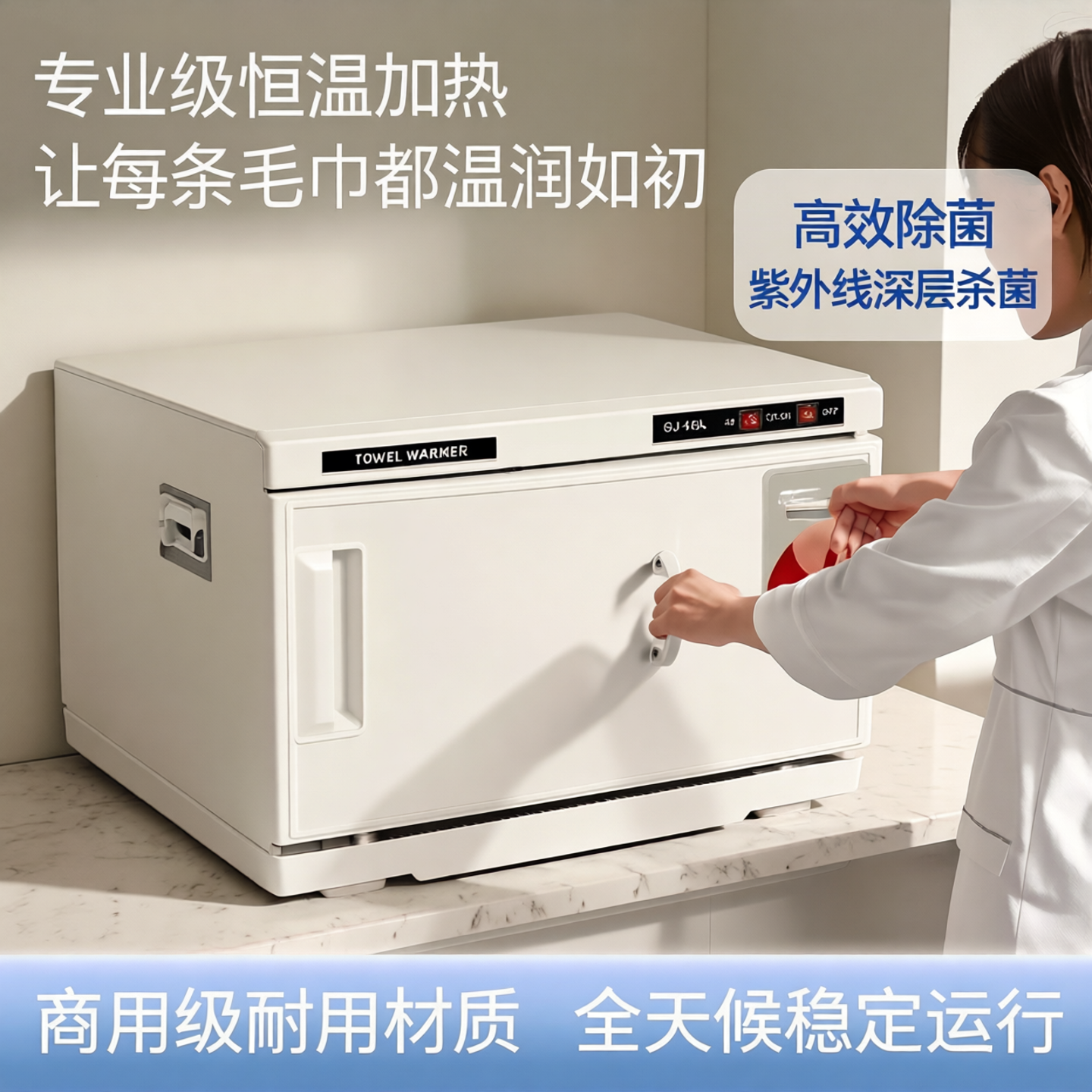 毛巾加热消毒柜商用美容院专用双眼皮包布洞巾加热柜蒸箱紫外线
