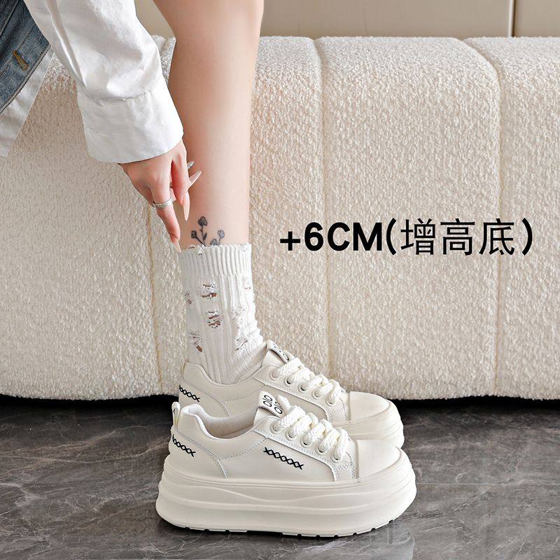 女士新款厚底韩版白鞋春秋防滑透气女款休闲小白鞋板鞋平底运动鞋,女鞋,时尚休闲鞋,淘宝优惠券,粉丝福利购,淘宝优惠卷