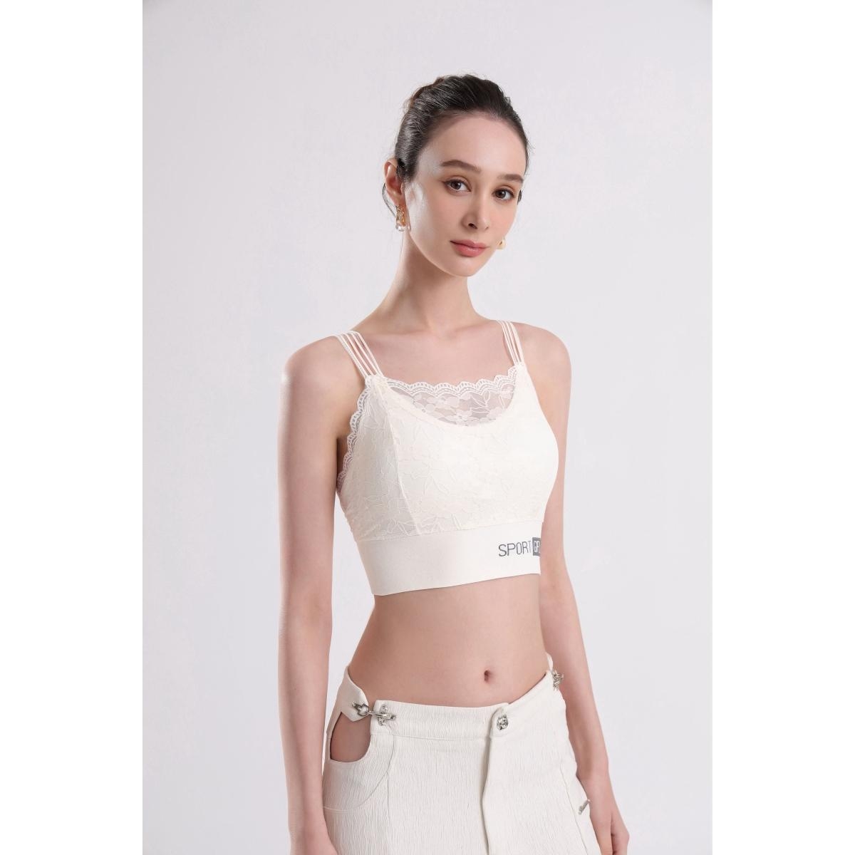 女士文胸-无痕美背运动内衣女夏季薄款大胸显小聚拢上托收副乳无