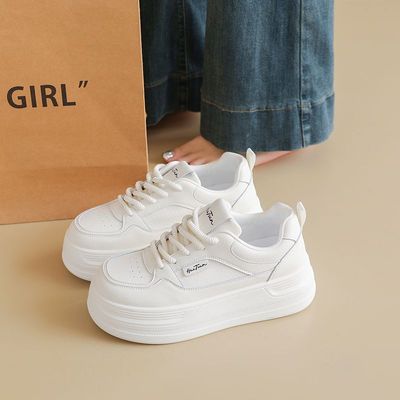 创大女鞋Y8629春季新款小白鞋学生松糕厚底运动休闲板鞋