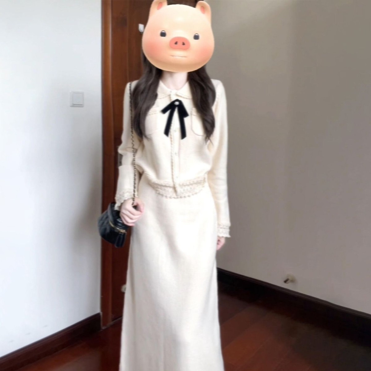 韩系小香风白色针织连衣裙子女秋冬季2025年新款巨好看冬装一整套,女装/女士精品,时尚套装,淘宝优惠券,粉丝福利购,淘宝优惠卷