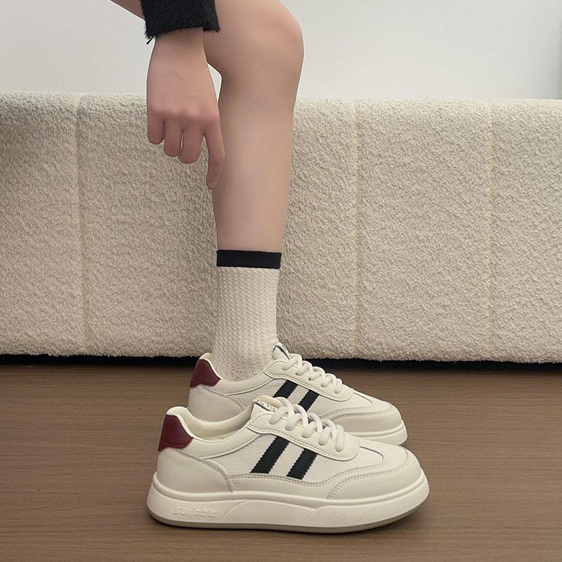 撤柜断码处理小白鞋女新款休闲时尚系带圆头平底软底舒适板鞋,女鞋,休闲板鞋,淘宝优惠券,粉丝福利购,淘宝优惠卷