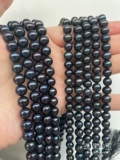 Натуральные красочные черные бусины, ожерелье ручной работы, цепочка, аксессуар, аксессуары, 7-8мм