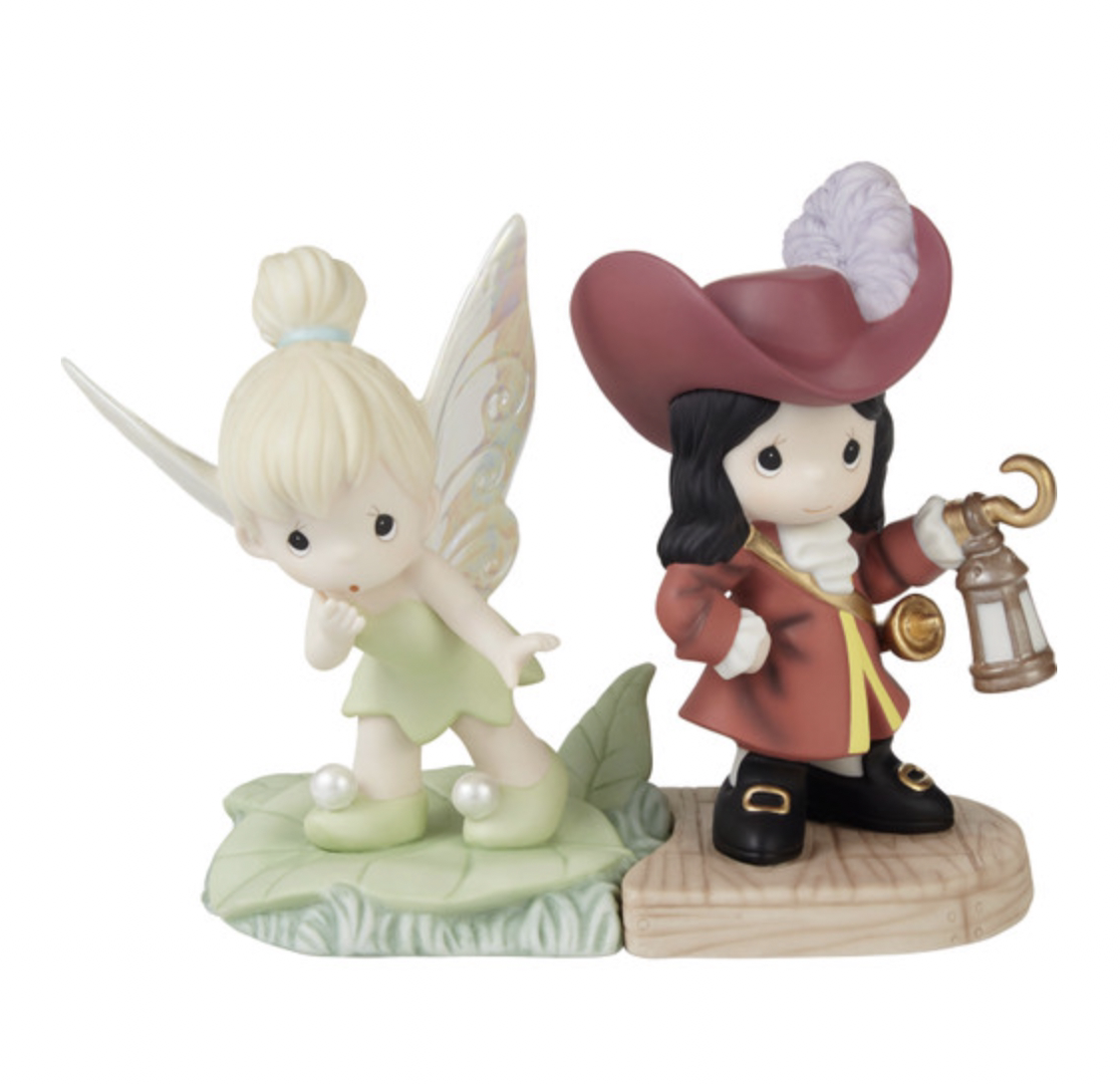 【disney美国代购】tinker bell captain hook小叮当仙子海盗摆件