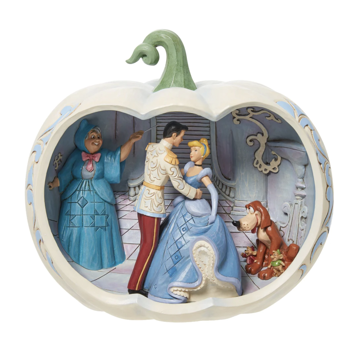 【disney美国代购】cinderella carriage灰姑娘公主王子南瓜摆件