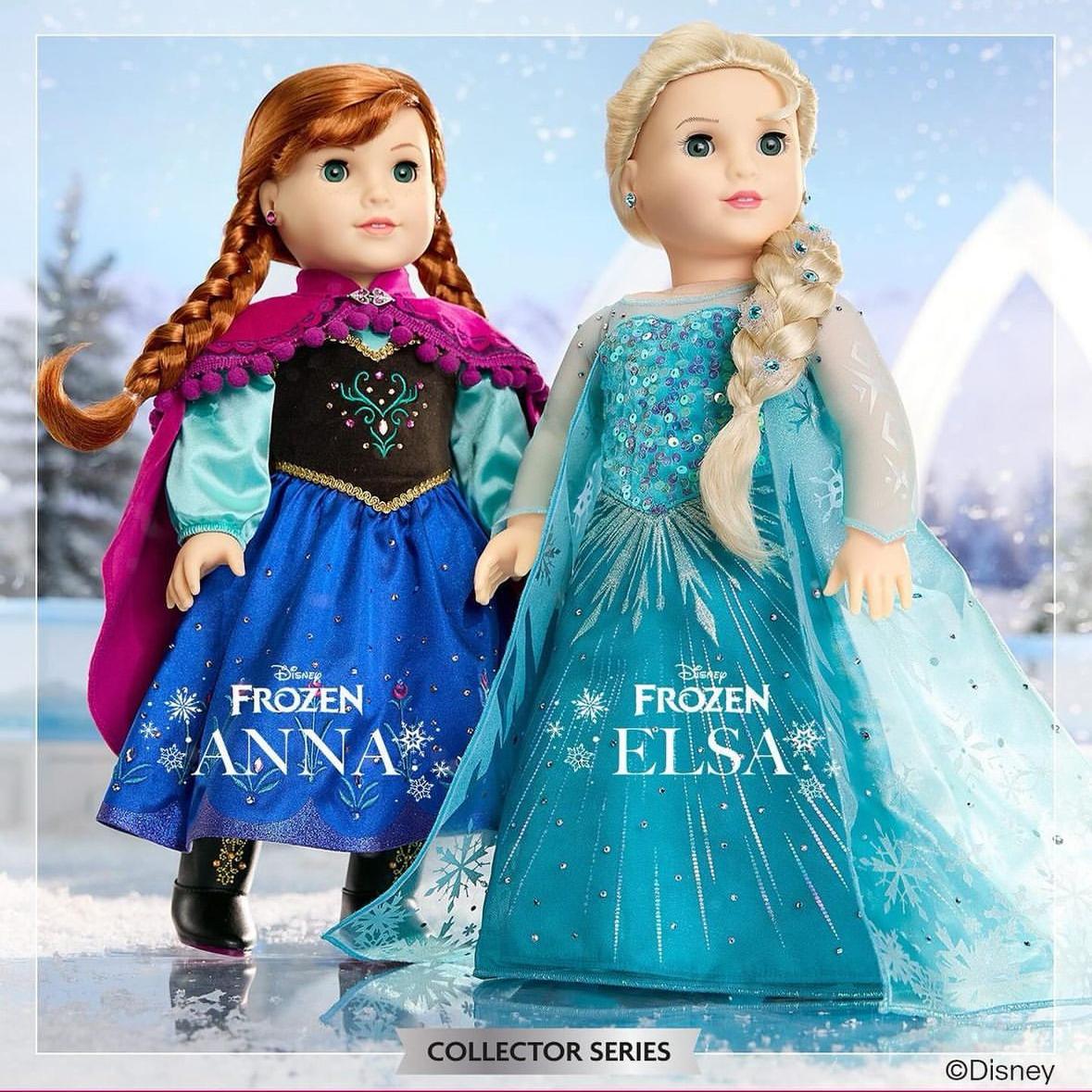 【Disney美国代购】American girl联名限量版安娜爱莎公主娃娃