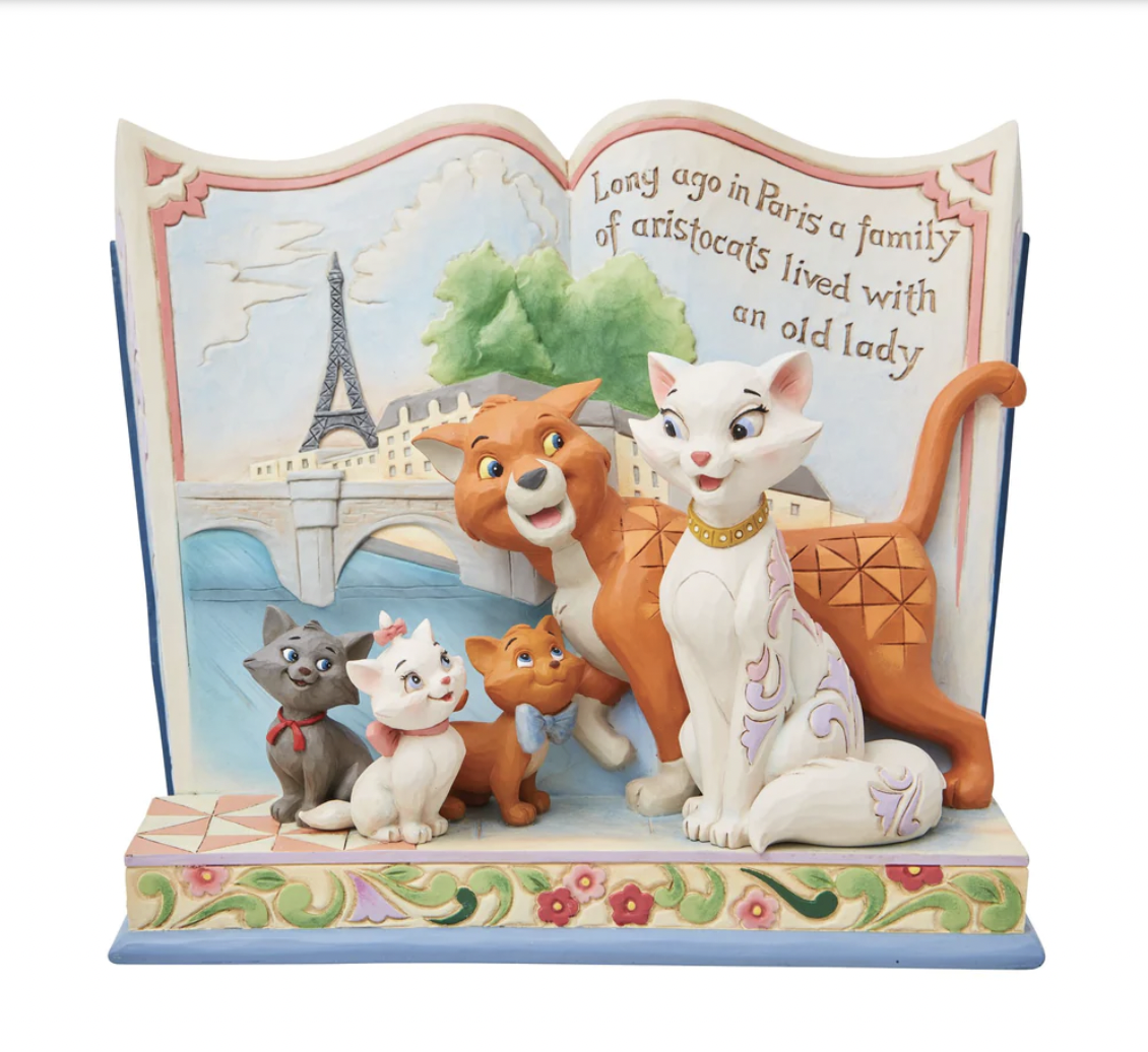 【disney美国代购】aristocats storybook猫儿历险记玛丽猫摆件